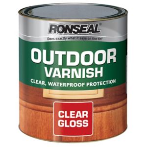 Image of Ronseal Clear Gloss Wood varnish 0.75L