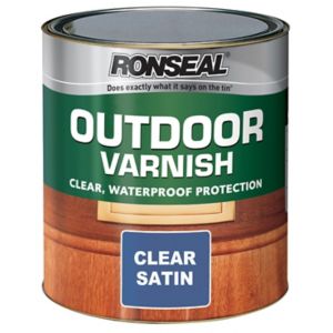 Image of Ronseal Clear Satin Wood varnish 0.25L