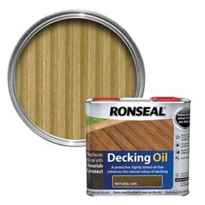 Image of Ronseal Natural oak Matt Decking Wood oil 2.5L