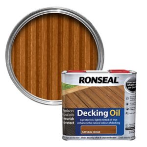 Image of Ronseal Natural cedar Decking Wood oil 2.5L