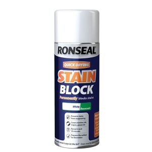 Image of Ronseal White Ceilings & walls Stain block paint 400ml