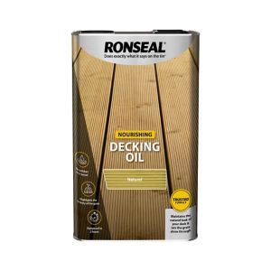 Image of Ronseal Natural Matt Decking Wood oil 5L