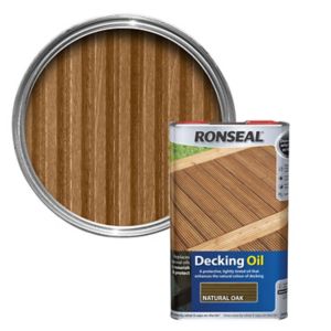 Image of Ronseal Natural oak Decking Wood oil 5L
