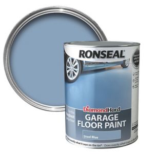 Image of Ronseal Diamond hard Steel blue Satin Garage floor paint 5L