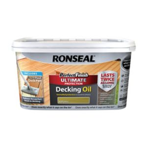 Image of Ronseal Perfect finish Natural Decking Wood oil 2.5L
