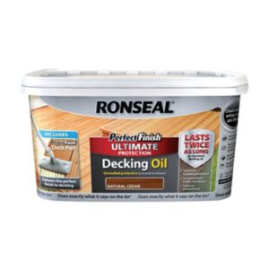 Image of Ronseal Perfect finish Natural cedar Decking Wood oil 2.5L