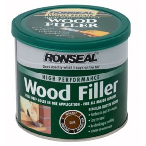Image of Ronseal High-Performance Wood Filler Dark 550g