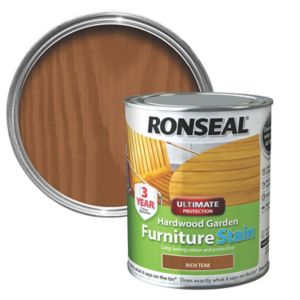 Image of Ronseal Hardwood Rich teak Furniture Wood stain 0.75L