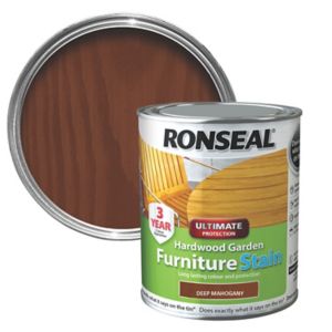 Image of Ronseal Hardwood Deep mahogany Furniture Wood stain 0.75L