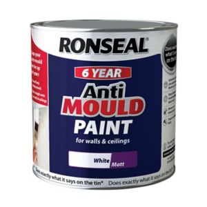Image of Ronseal Problem wall White Matt Anti-mould paint 2.5L