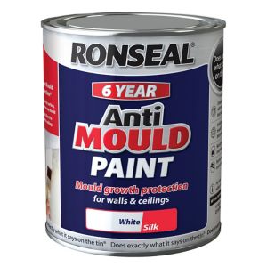 Image of Ronseal Problem wall White Silk Anti-mould paint 0.75L
