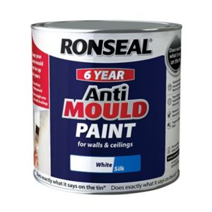 Image of Ronseal Problem wall White Silk Anti-mould paint 2.5L
