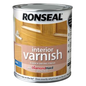 Image of Ronseal Diamond hard Ash Satin Wood varnish 0.25L