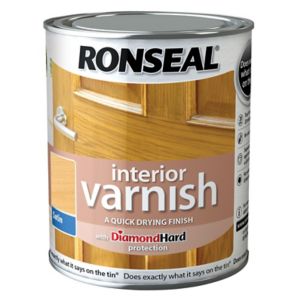 Image of Ronseal Diamond hard Beech Satin Wood varnish 0.25L