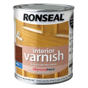 Image of Ronseal Diamond hard Dark oak Satin Wood varnish 0.25L