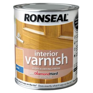 Image of Ronseal Diamond hard Beech Satin Wood varnish 0.75L