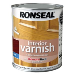Image of Ronseal Diamond hard Teak Satin Wood varnish 0.75L