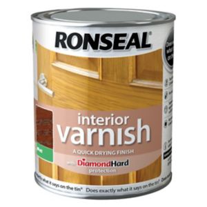 Image of Ronseal Diamond hard Dark oak Matt Wood varnish 0.75L