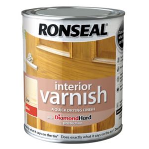 Image of Ronseal Diamond hard Clear Gloss Wood varnish 0.25L