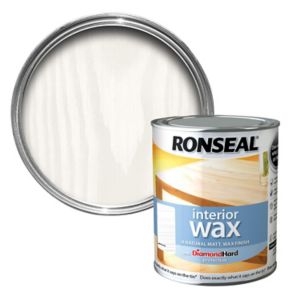 Image of Ronseal Diamond hard White ash Matt Wood wax 0.75L