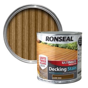 Image of Ronseal Ultimate Dark oak Matt Decking Wood stain 2.5L