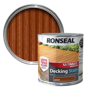 Image of Ronseal Ultimate Cedar Matt Decking Wood stain 2.5L