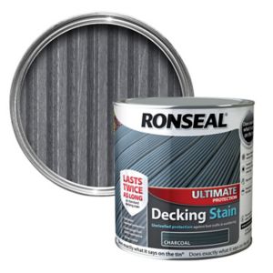 Image of Ronseal Ultimate Charcoal Matt Decking Wood stain 2.5L