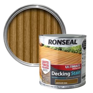 Image of Ronseal Ultimate Medium oak Matt Decking Wood stain 5L