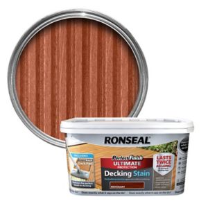 Image of Ronseal Perfect finish Mahogany Decking Wood stain 2.5L