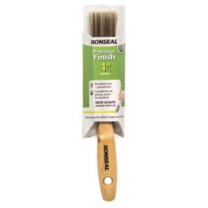 Image of Ronseal Precision finish 1" Fine tip Flat Paint brush