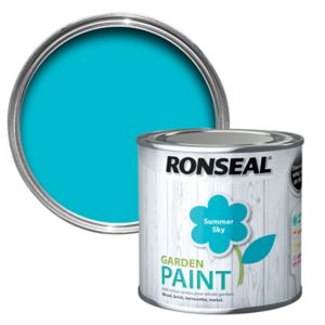 Image of Ronseal Garden Summer sky Matt Metal & wood paint 250