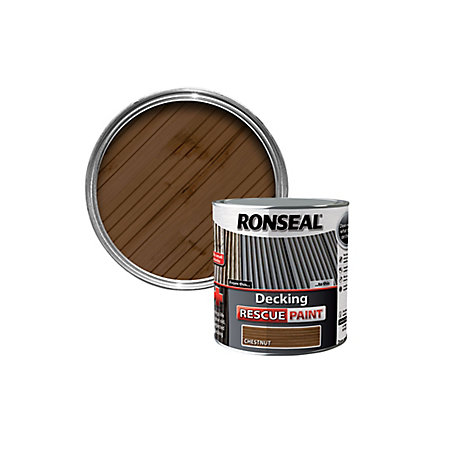Ronseal Rescue Matt Chestnut Decking Paint 2 5l Departments