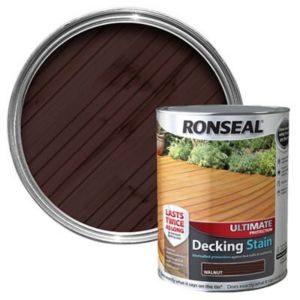 Image of Ronseal Ultimate Walnut Matt Decking Wood stain 5L