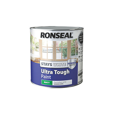 Ronseal Pure Brilliant White Matt Wood & Metal Paint 2500ml