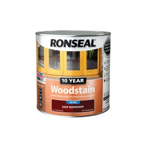 Image of Ronseal Deep mahogany Satin Wood stain 2.5L