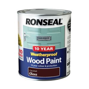 Image of Ronseal Chestnut Gloss Wood paint 0.75L