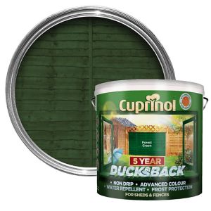 Image of Cuprinol 5 year ducksback Forest green Fence & shed Wood treatment 9L