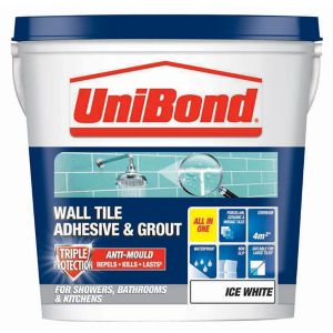 Image of UniBond Ready mixed Ice white Wall Tile Adhesive & grout 6.4kg