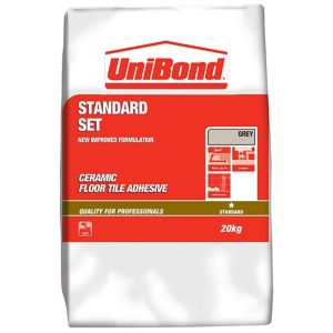 Image of UniBond Powder Floor tile adhesive Grey 20kg