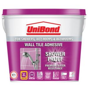 Image of UniBond Showerproof Ready to use Wall tile adhesive Beige 10L