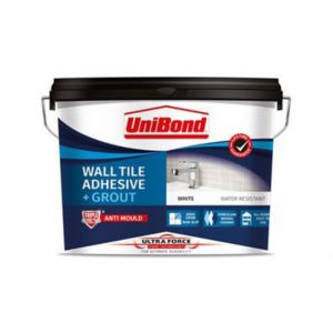 Image of Unibond UltraForce Ready mixed Ice white Wall Tile Adhesive & grout 12.8kg