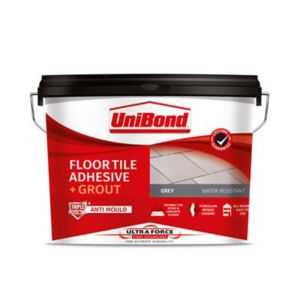 Image of Unibond UltraForce Ready mixed Grey Floor Tile Adhesive & grout 14.3kg