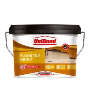 Image of Unibond UltraForce Ready mixed Beige Floor Tile Grout 3.75kg