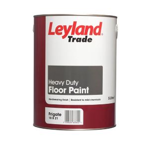 Image of Leyland Trade Heavy duty Frigate grey Satin Floor paint 5L