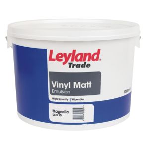 Image of Leyland Trade Magnolia Matt Emulsion paint 10L