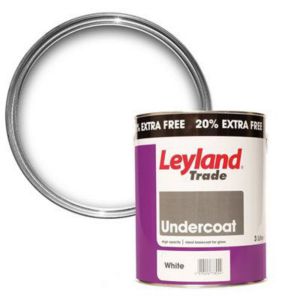 Image of Leyland Trade Pure brilliant white Gloss Undercoat 3L
