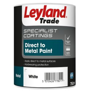 Image of Leyland Trade Specialist White Semi-gloss Metal paint 0.75L