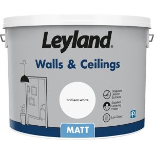 Image of Leyland Pure brilliant white Matt Emulsion paint 10