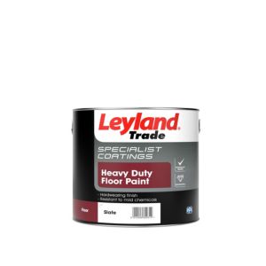 Image of Leyland Trade Heavy duty Slate Satin Floor & tile paint 2.5L