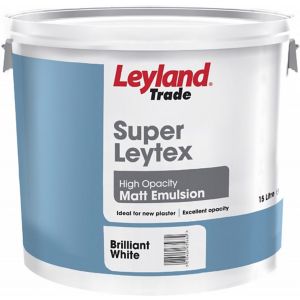 Image of Leyland Trade White Matt Emulsion paint 15L